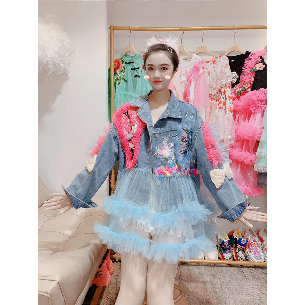 重工炸街宽松显瘦牛仔外套#0828