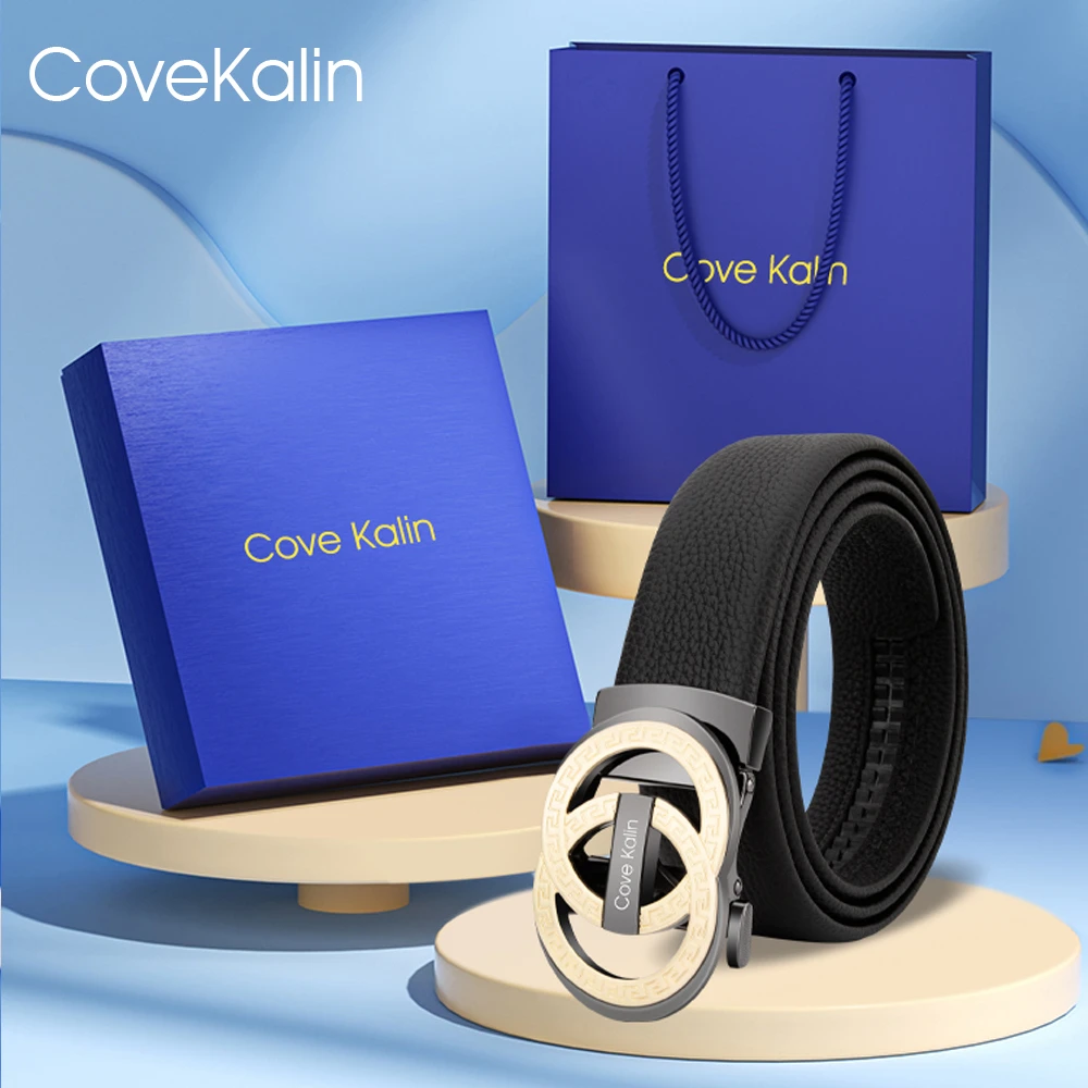 男士配饰真牛皮皮带男士时尚百搭休闲潮流年轻人自动扣真皮腰带