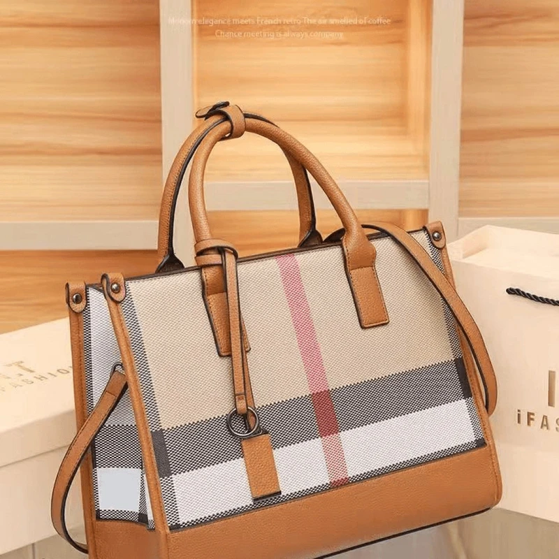 169#棕色  包包女2024新款时尚大容量高级感手提单肩大包斜跨女包