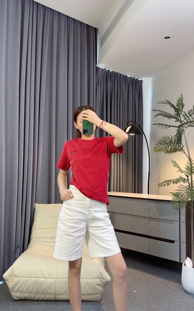 甘姐【川久T恤】100棉 舒适潮流休闲百搭显瘦纯色T恤  ZS-C168006