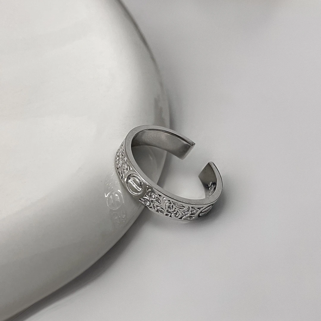 925银戒指 孤品清仓简约螺丝纹开口戒指JZ-0272