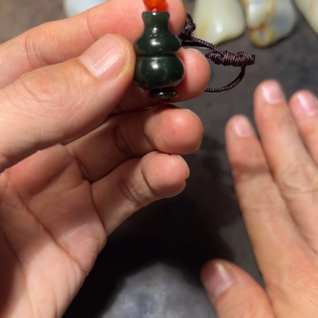 和田玉青玉葫芦吊坠挂坠