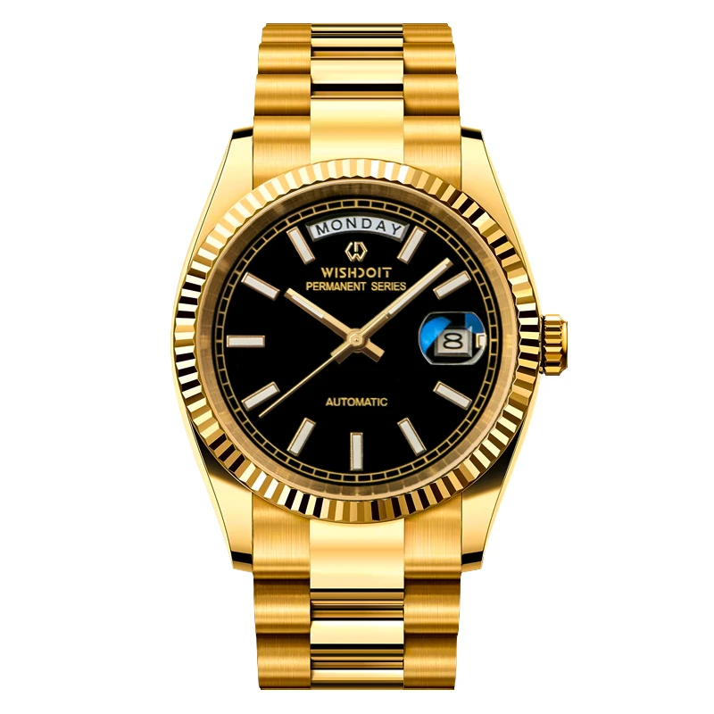 高端商务【黑冰糖系列】男士防水机械机芯腕表（海港城）