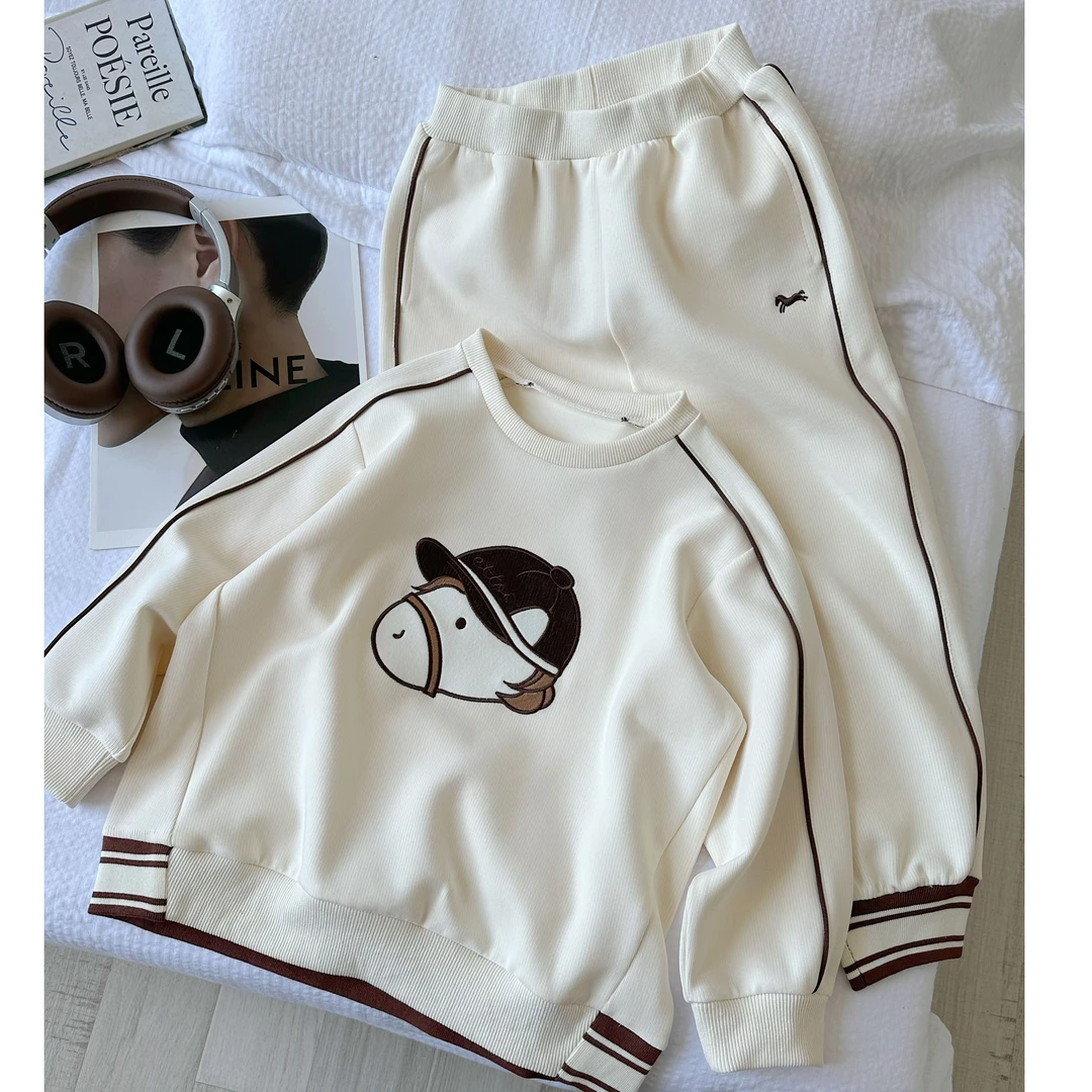 LOQKL61洋气百塔圆领卫衣套装