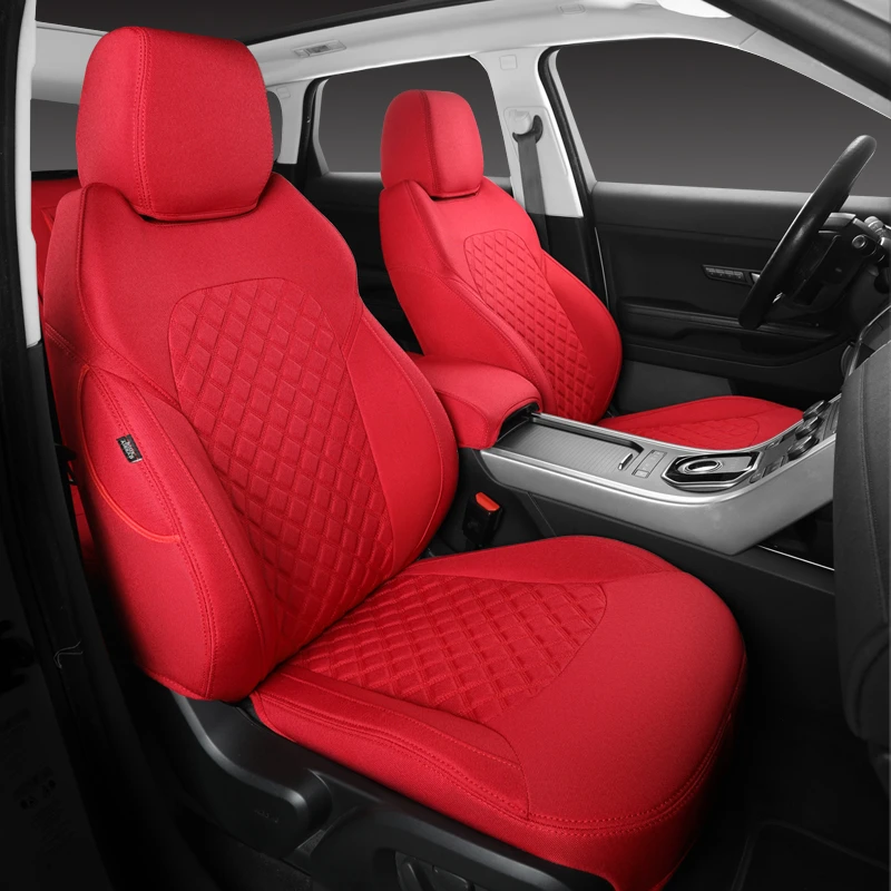 五座汽车坐垫定制全包座套棉麻布透气两座七座车内座椅套四季通用