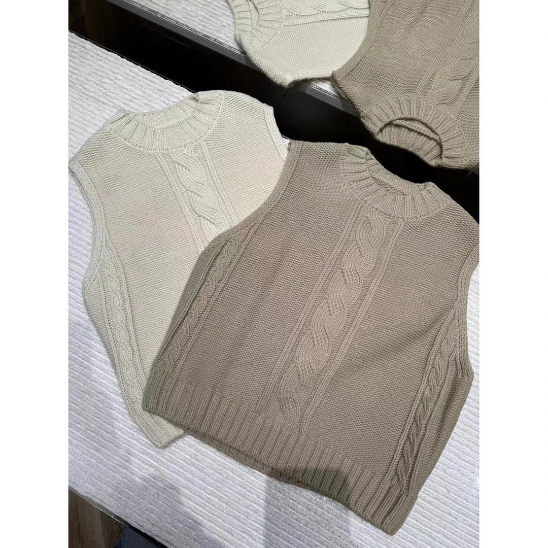 【田小花】2025新款高支高密休闲百搭马甲针织衫-txh913850132