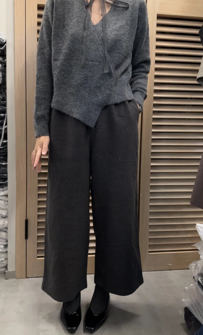 林杠杠秋季新品/毛呢直筒裤