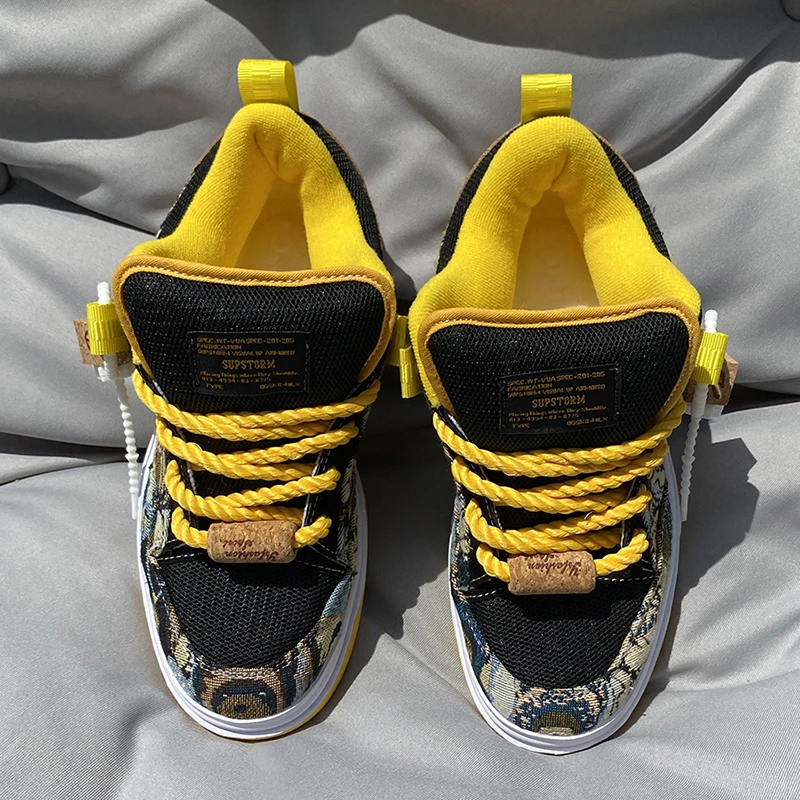 青少年高颜值高档休闲复古小熊印花运动百搭时尚潮流潮鞋鞋子耐磨