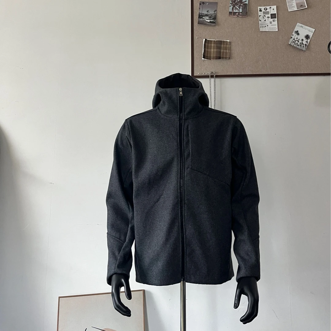 Leosoxs秋冬新款“Sawyer”绵羊毛夹克加厚加绒连帽防风夹克外套男