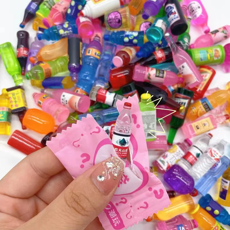 【拍1拆5】酒瓶盲袋树脂瓶子网红迷你夜光潮玩食物零食模型摆件