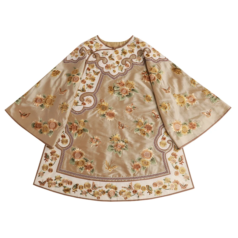 「向阳而生」丽古龙复古中国风手工原创设计感重工满绣女装汉服上衣