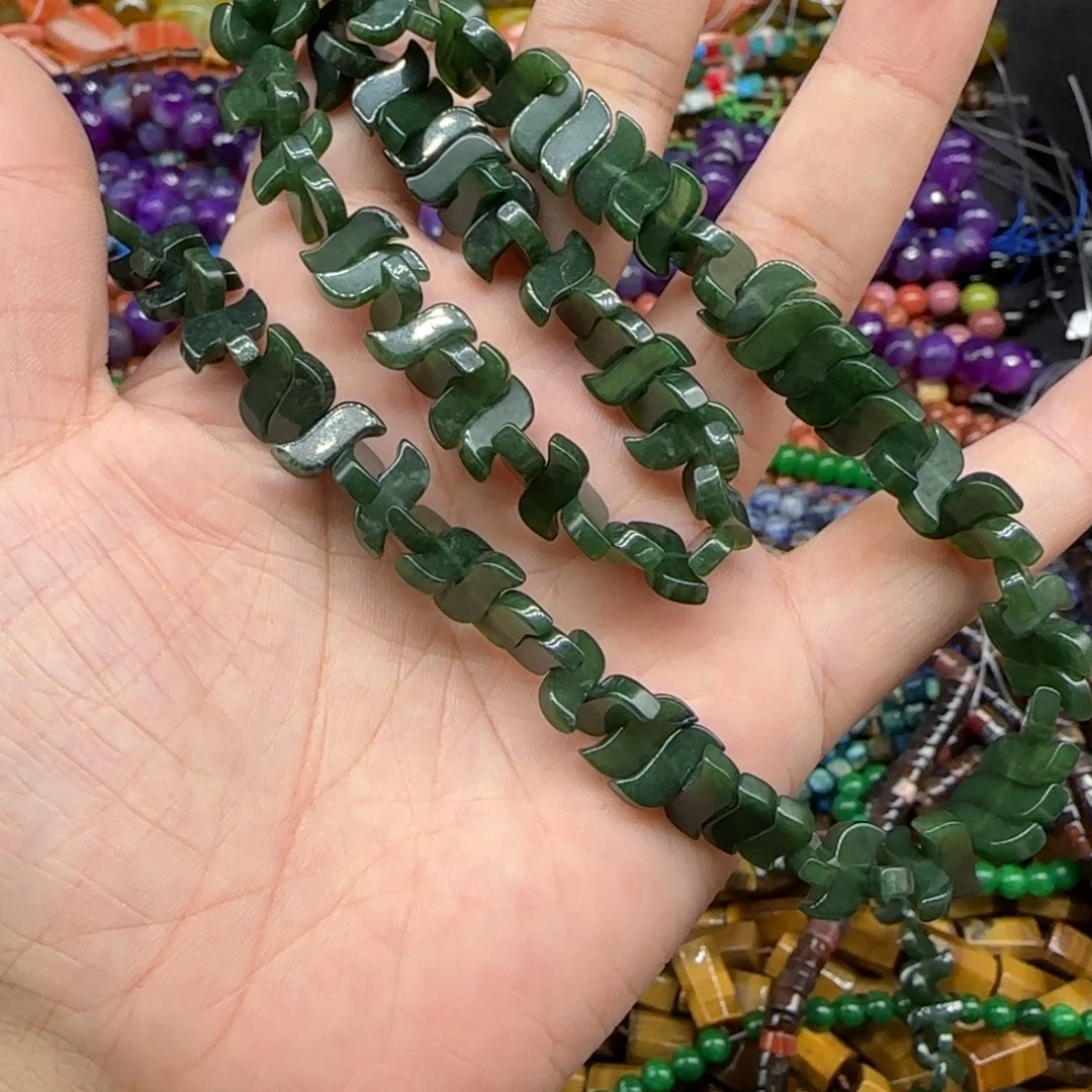 玛瑙/玉髓珠宝半成品合金俄碧一条10mm