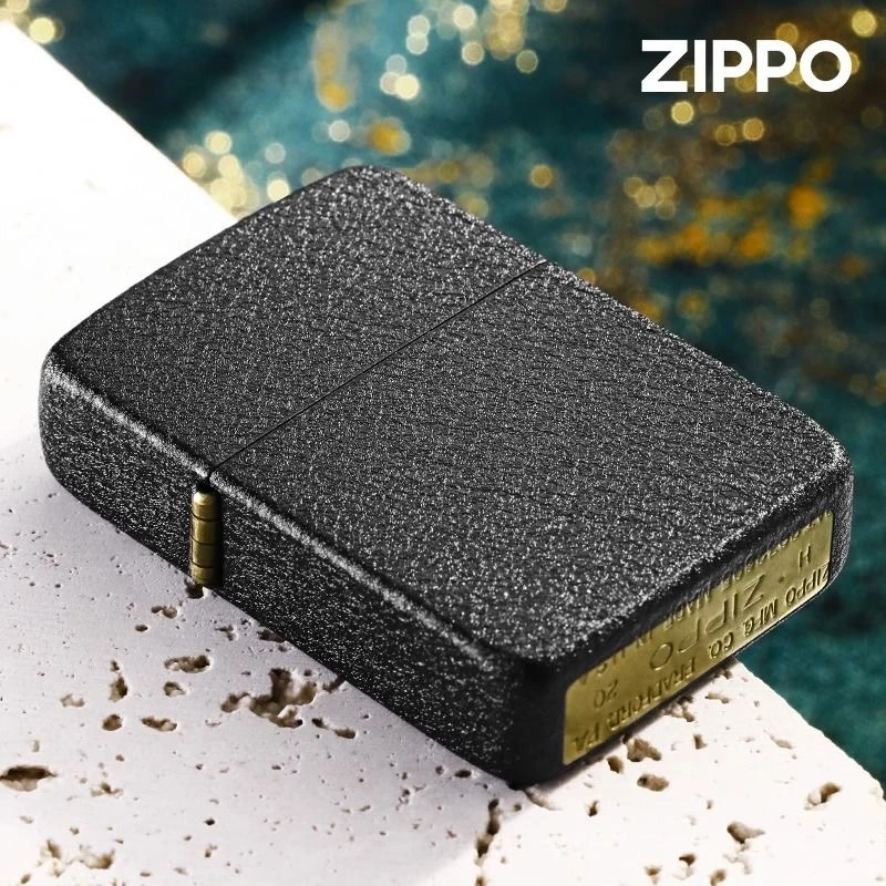 ZIPPO打火机黑裂漆1941复刻版正品28582煤油正版男士TCJ1