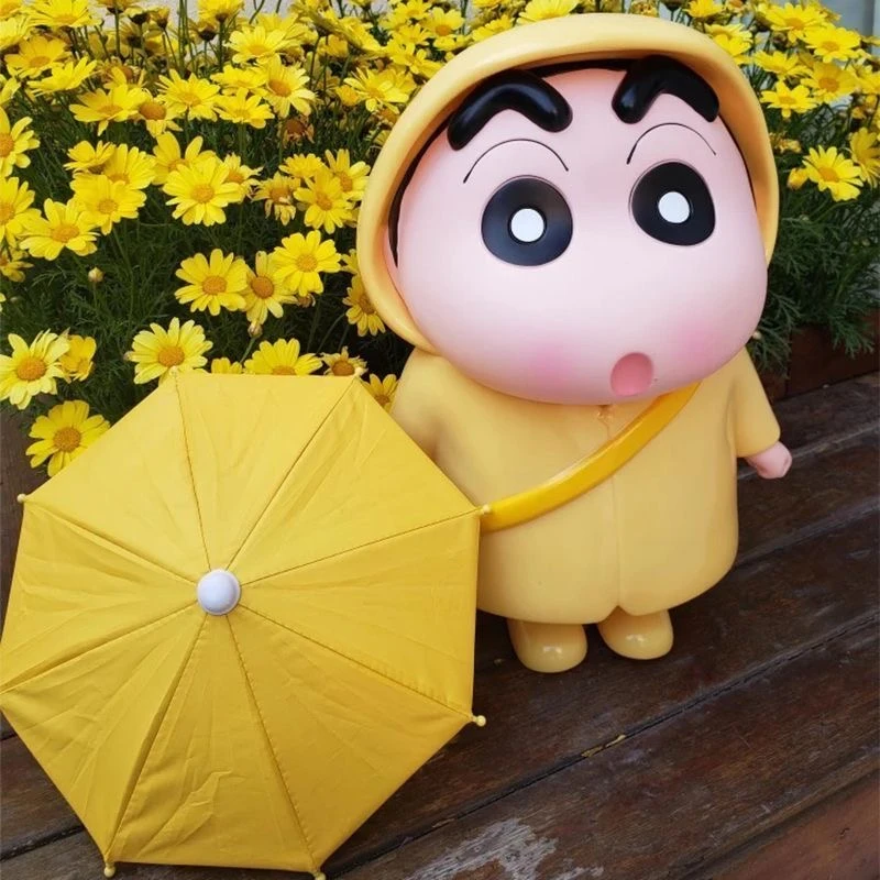 大号40cm蜡笔小新手办1比1新款雨衣生日礼物摆件玩偶男女礼物玩具