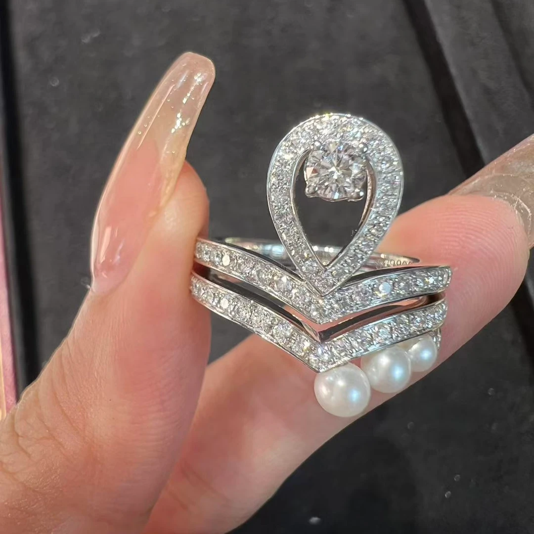 【IRIF】约瑟芬皇冠珍珠钻石套戒