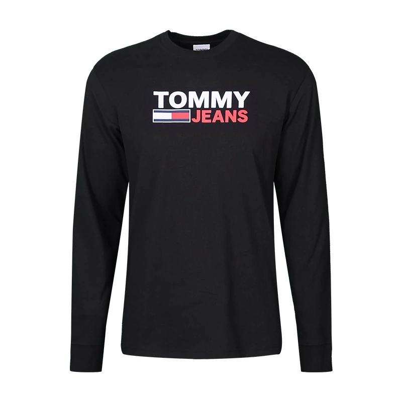 TOMMY HILFIGER汤米希尔费格长袖T恤男春秋套头圆领打底DM09487