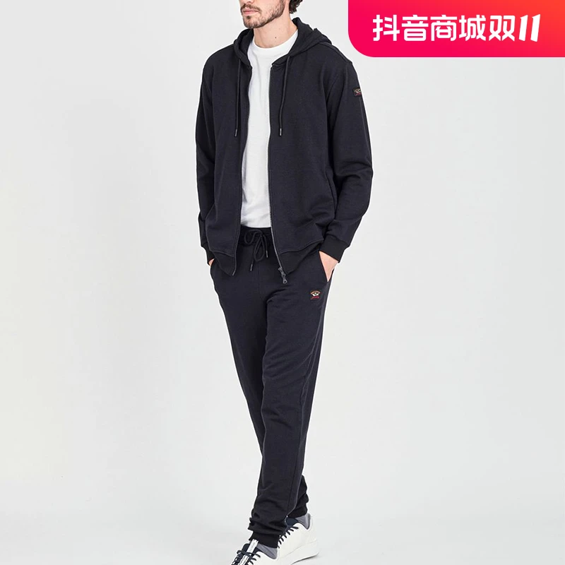 PAUL & SHARK保罗鲨鱼男士运动连帽拉链卫衣卫裤套装时尚外套全新