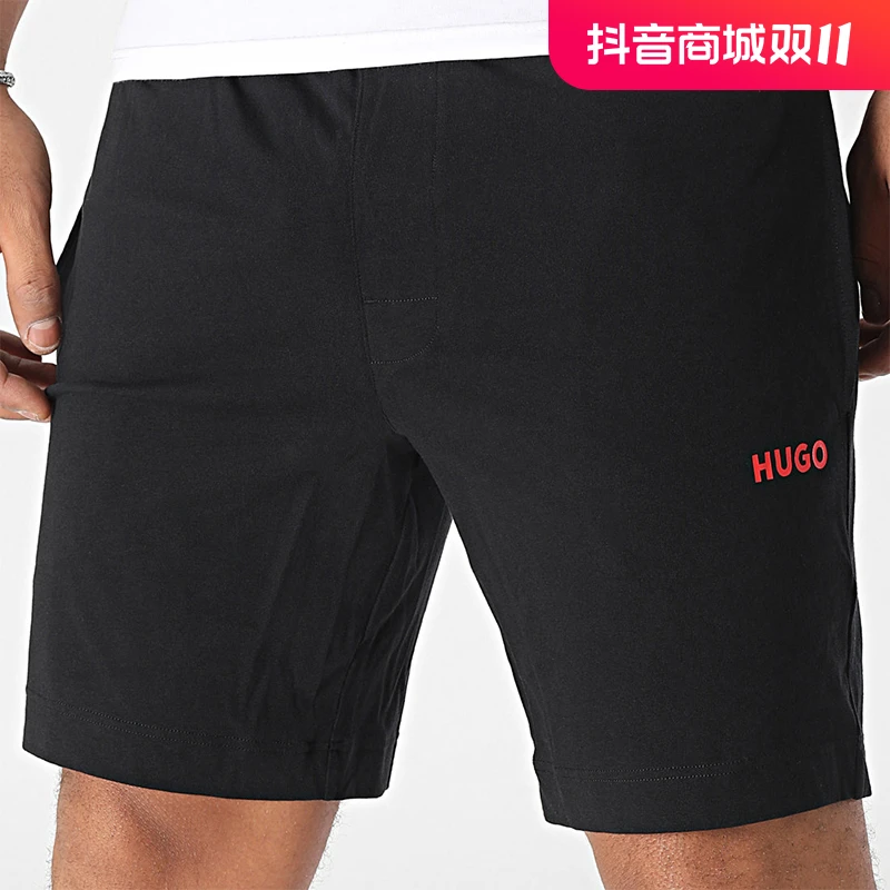 HugoBoss/雨果博斯男夏简约休闲短裤透气时尚舒适跑步沙滩裤全新