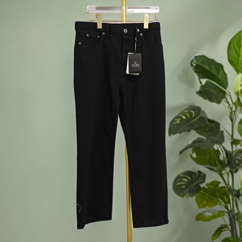 全新未使用  华伦天奴VALENTINO /黑色休闲牛仔裤/31码