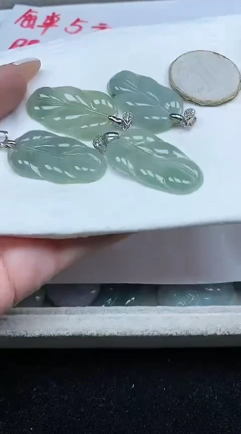 【闪购商品】翡翠颈饰未镶嵌76叶子多样性其一