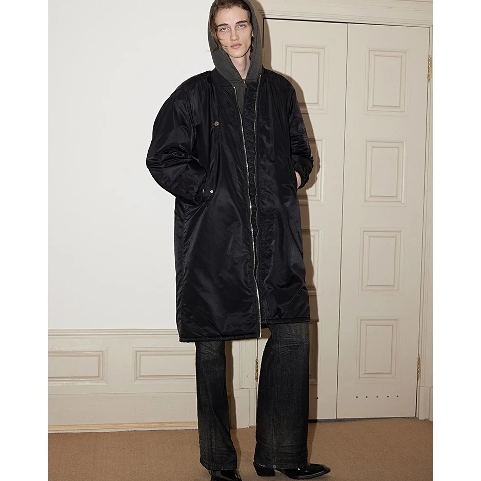 FSG重工廓形保暖中长款棉棒球服