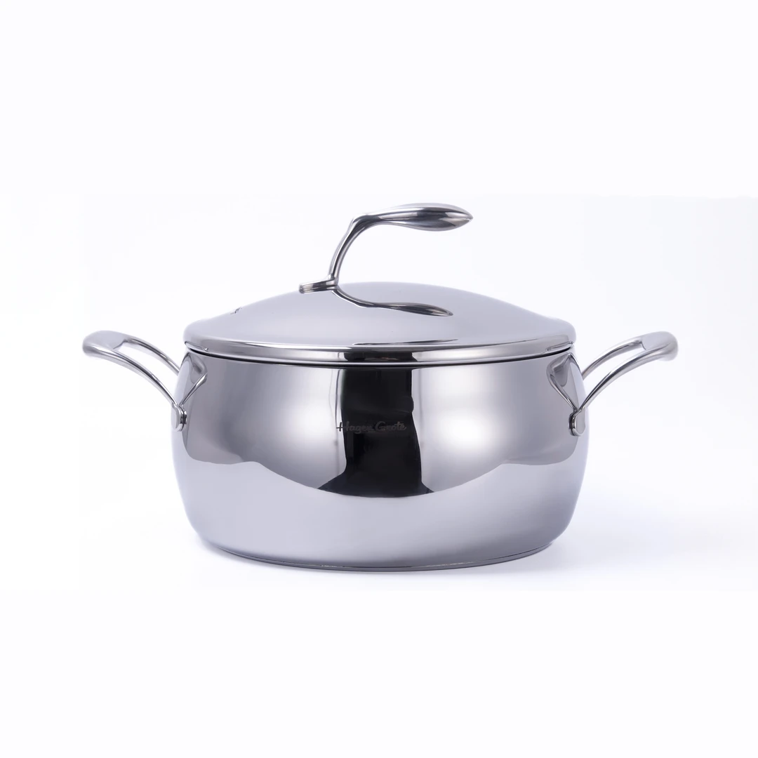 Hagen Gnote 【小水】德国高端苹果微压汤锅18/10不锈钢24cm带蒸