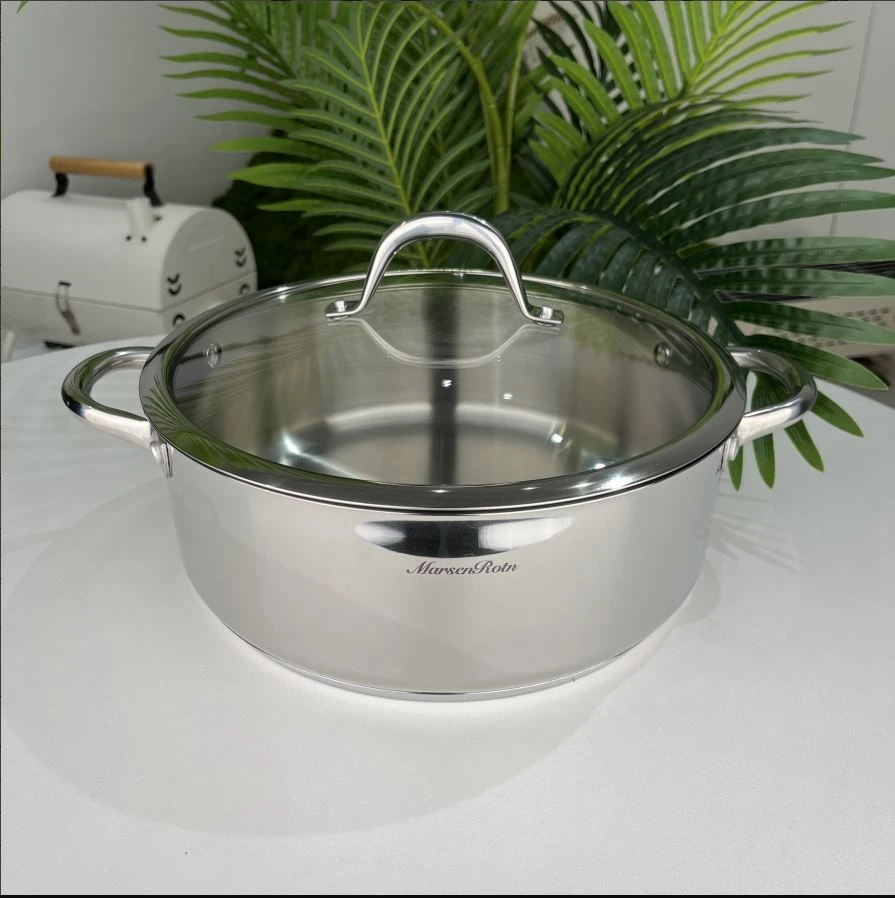 MarsenRotn 清汤火锅不锈钢加厚底28cm汤锅火锅加厚