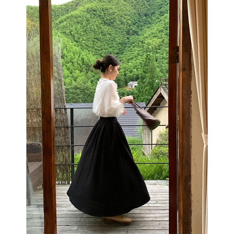 法式复古优雅百搭气质半身裙夏季新款37091