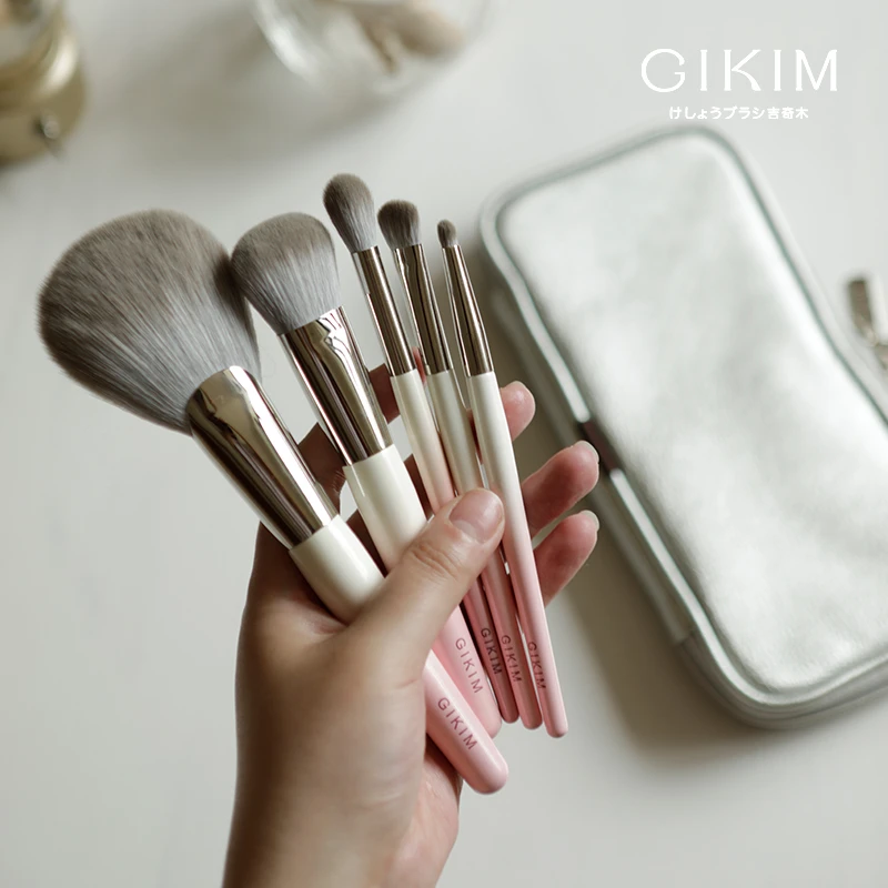 初学者吉奇木5支粉黛化妆刷套装化妆工具全套眼影刷眉刷散粉刷