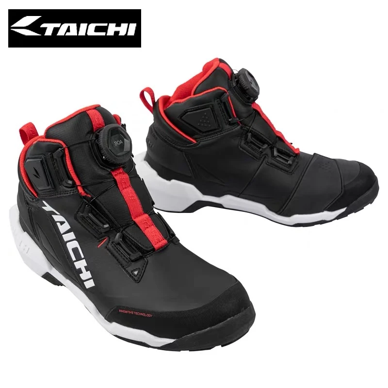 TAICHI摩托车骑行靴男机车赛车越野骑行鞋四季通用防水冬季透气潮