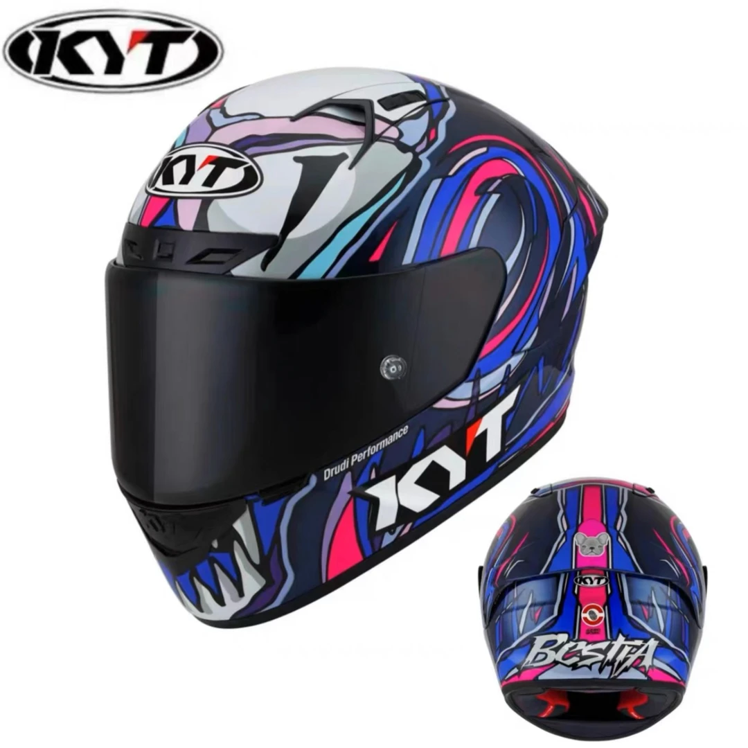 KYT NXR碳纤维摩托车头盔男夏季防雾个性轻便赛道盔机车全盔进口