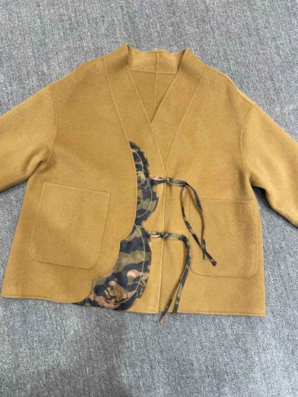 胖mm短款羊毛大衣57992衣长72