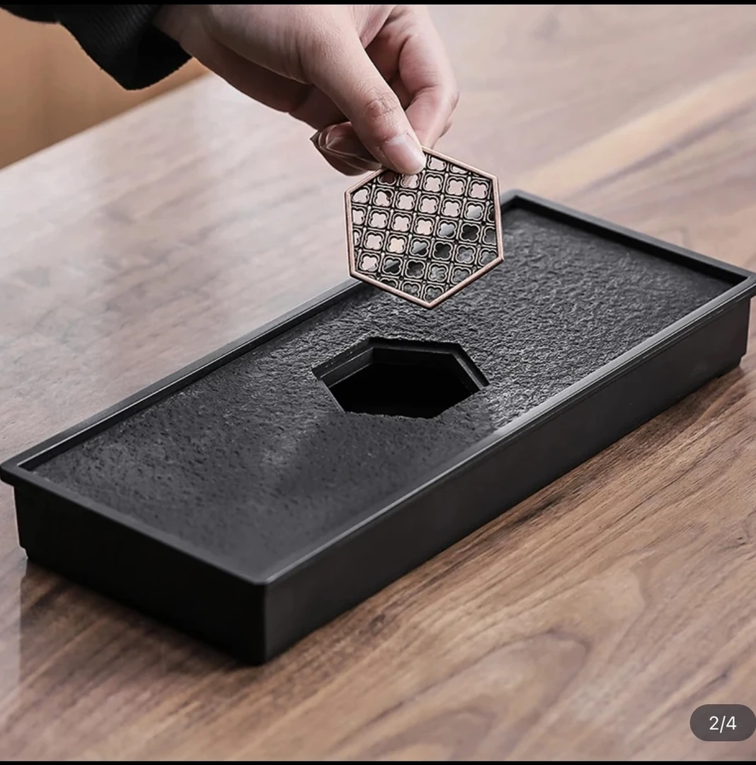 仿乌金石复古干泡台茶盘