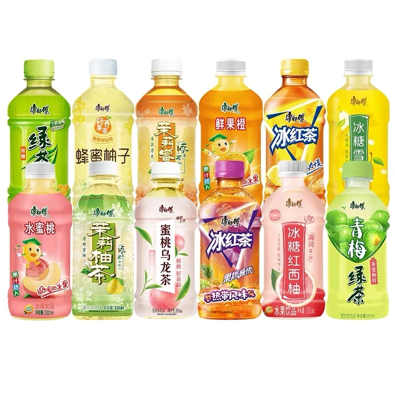 康师傅茶饮料冰红茶330ml*12瓶/6瓶茉莉蜜茶酸梅汤整箱装果味常温