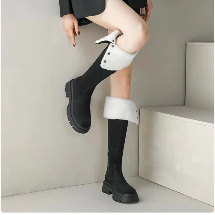 CSA设计款两穿过膝靴女气质百搭高筒靴女靴561-16