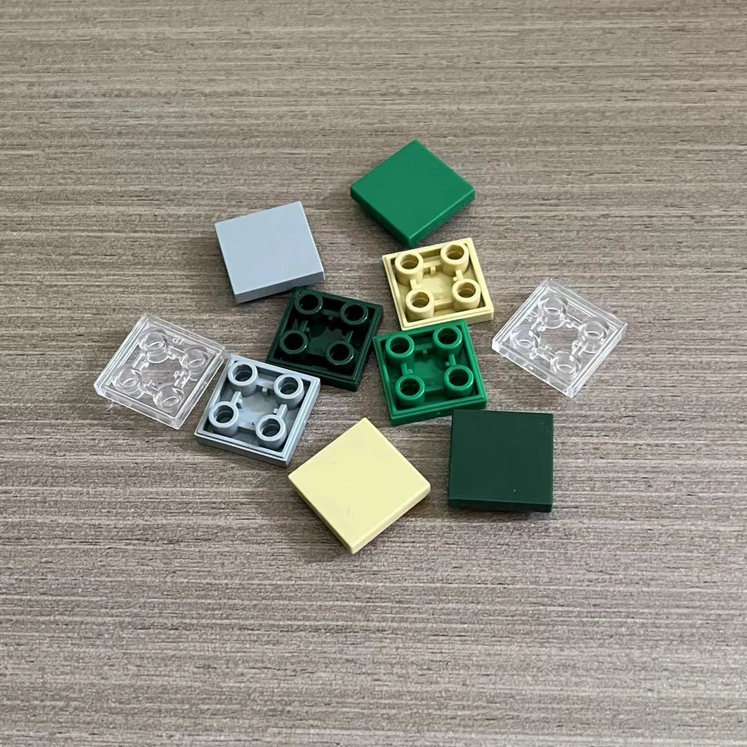 常规小颗粒拼插积木MOC零散配件2X2反向光面板瓦片兼容11203