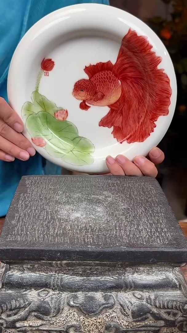 【闪购商品】摆件手工陶瓷釉上菜盘