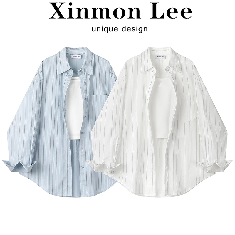 设计感法式气质简约条纹衬衫短款吊带背心夏季新款女显瘦两件套装