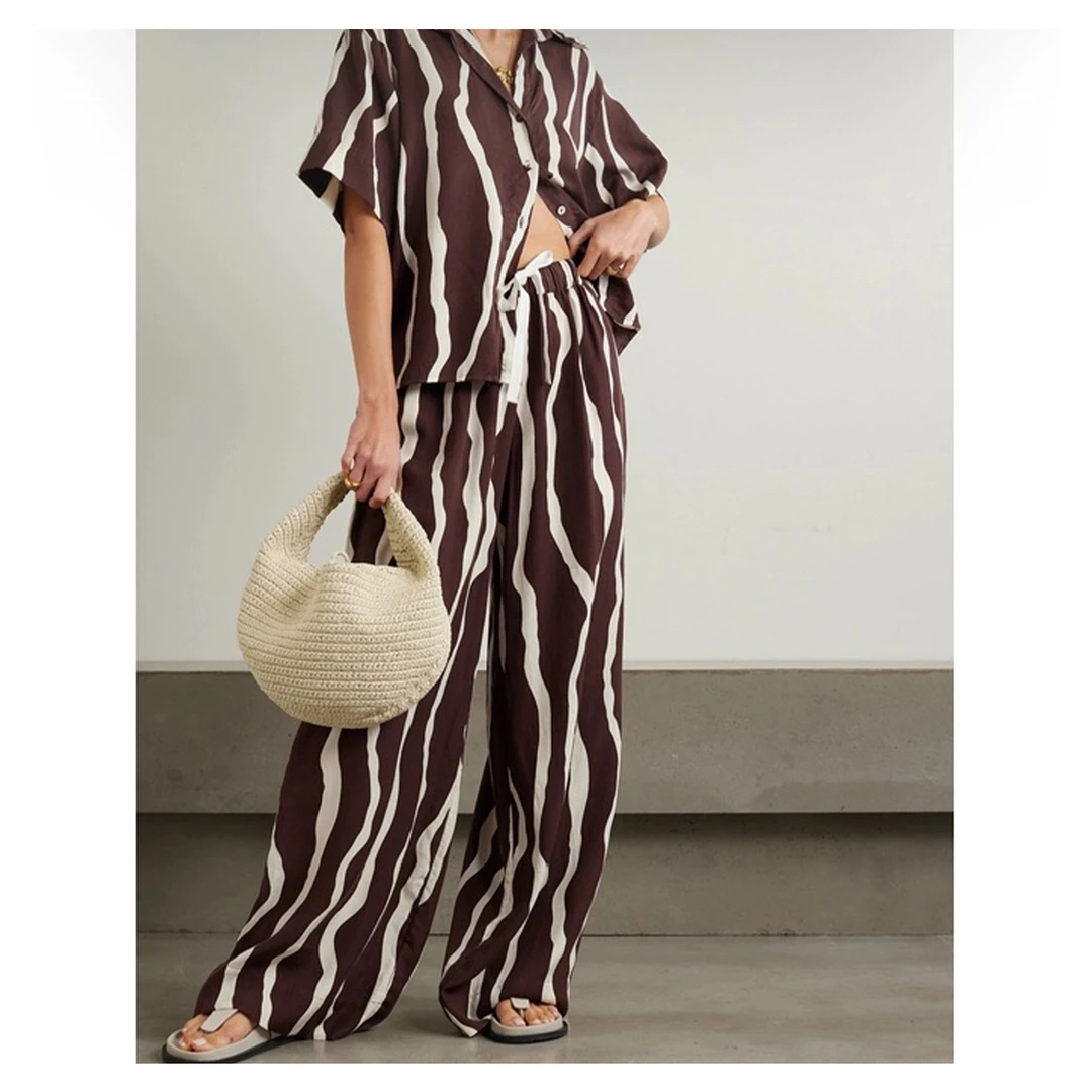 MY WANTS“温布尔登之夏”~短袖夏季条纹印花提花套装DY2241/DY2242