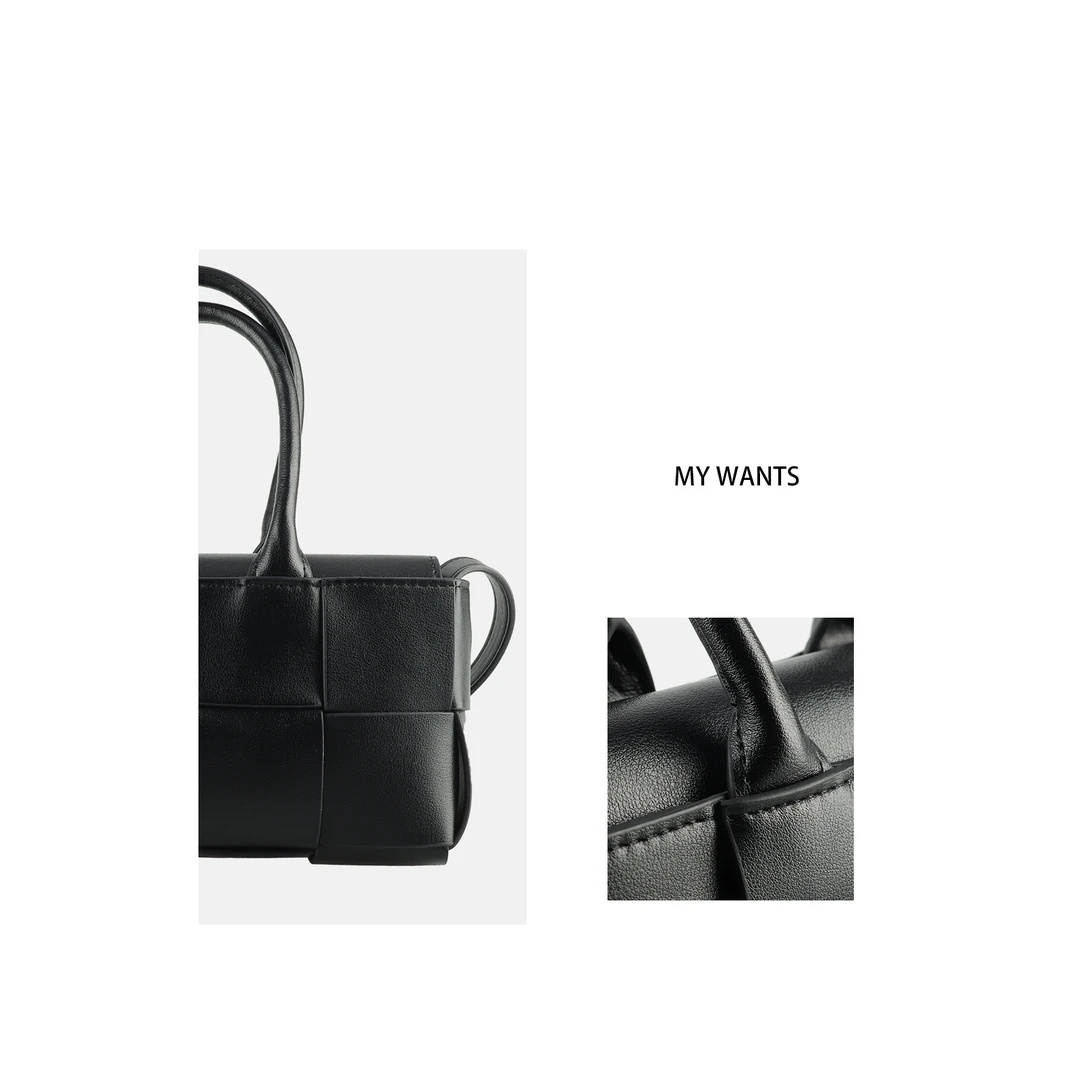 MYWANTS“长方金砖”East-West lntreccio 葆D家24年真皮单肩包5998