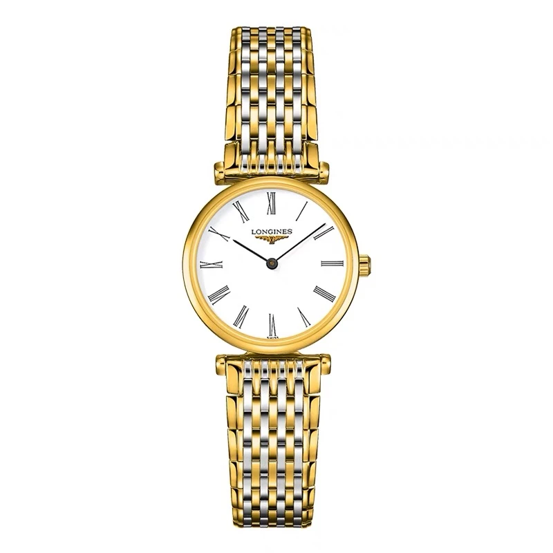 99新 Longines/浪琴 L4.709.2.21.7/嘉岚间金经典罗马刻超薄女表
