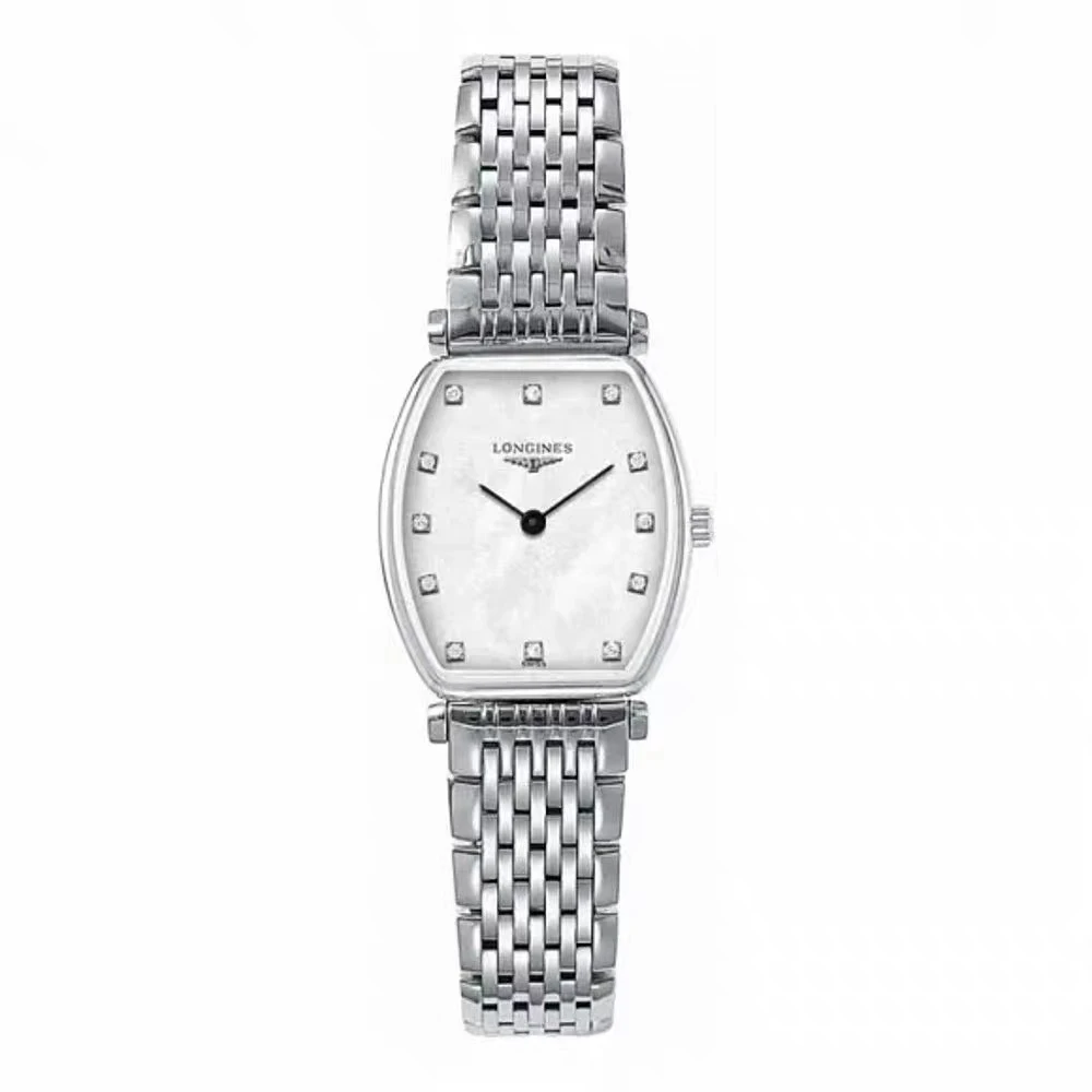 99新 Longines/浪琴 L4.205.4.87.6/嘉岚贝母盘酒桶原镶钻女表