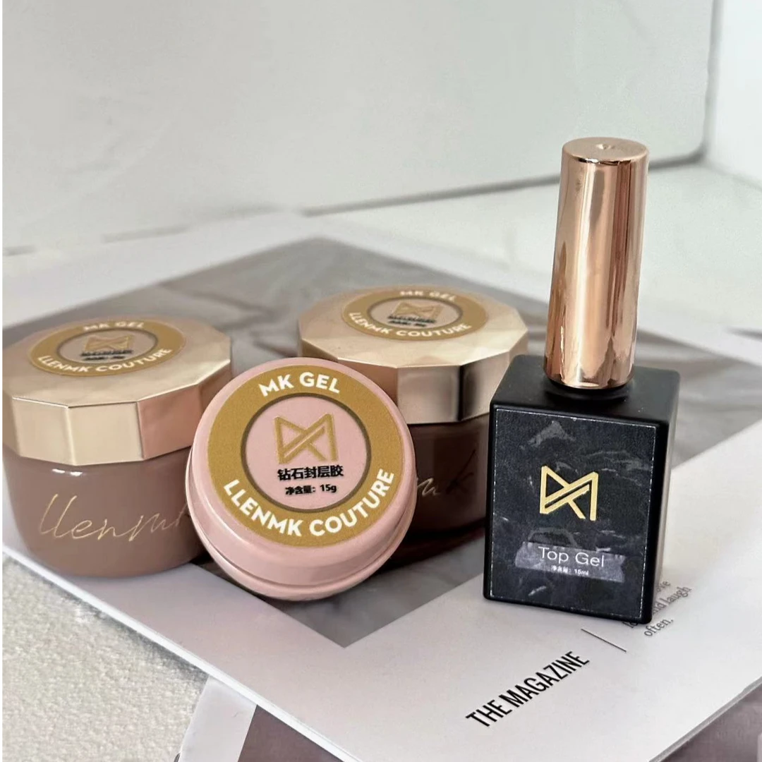 Mk gel 必买超亮耐磨免洗 钻石封层持久光泽亮度不发黄美甲甲油胶
