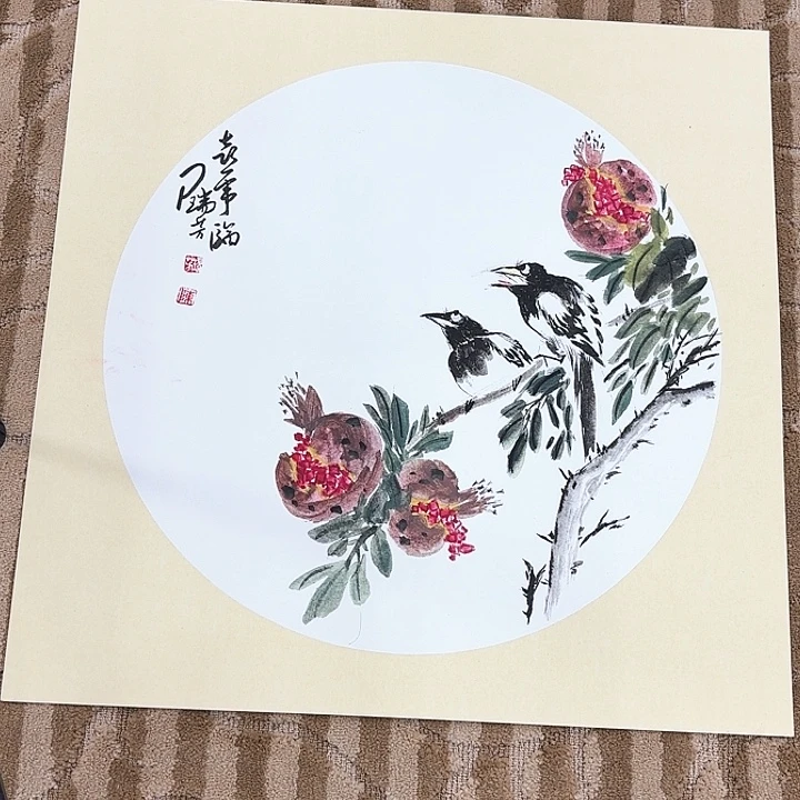 绘画花鸟等动物为主料制作