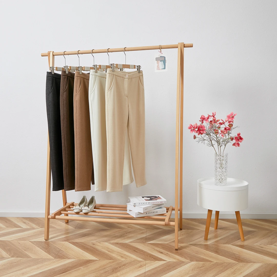 濮院羊毛新款显瘦加绒西装裤厚纯色针织棉百搭宽松休闲时尚2023冬