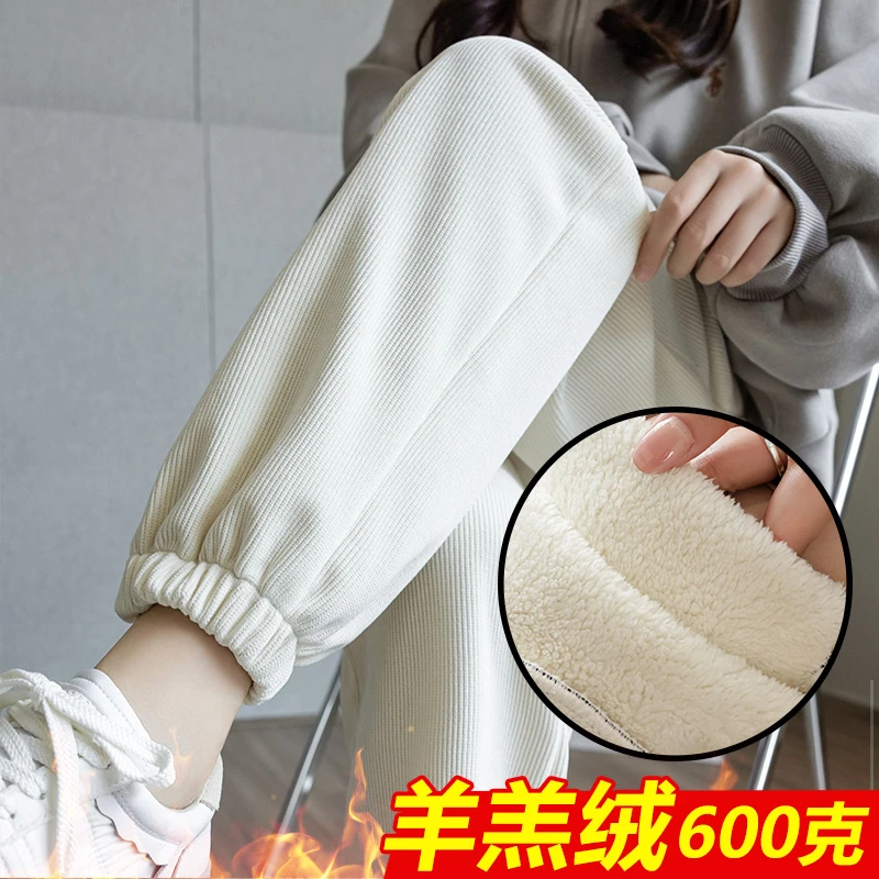 孕妇羊羔绒打底裤加绒加厚冬季保暖托腹裤子加长冬款外穿棉裤冬装