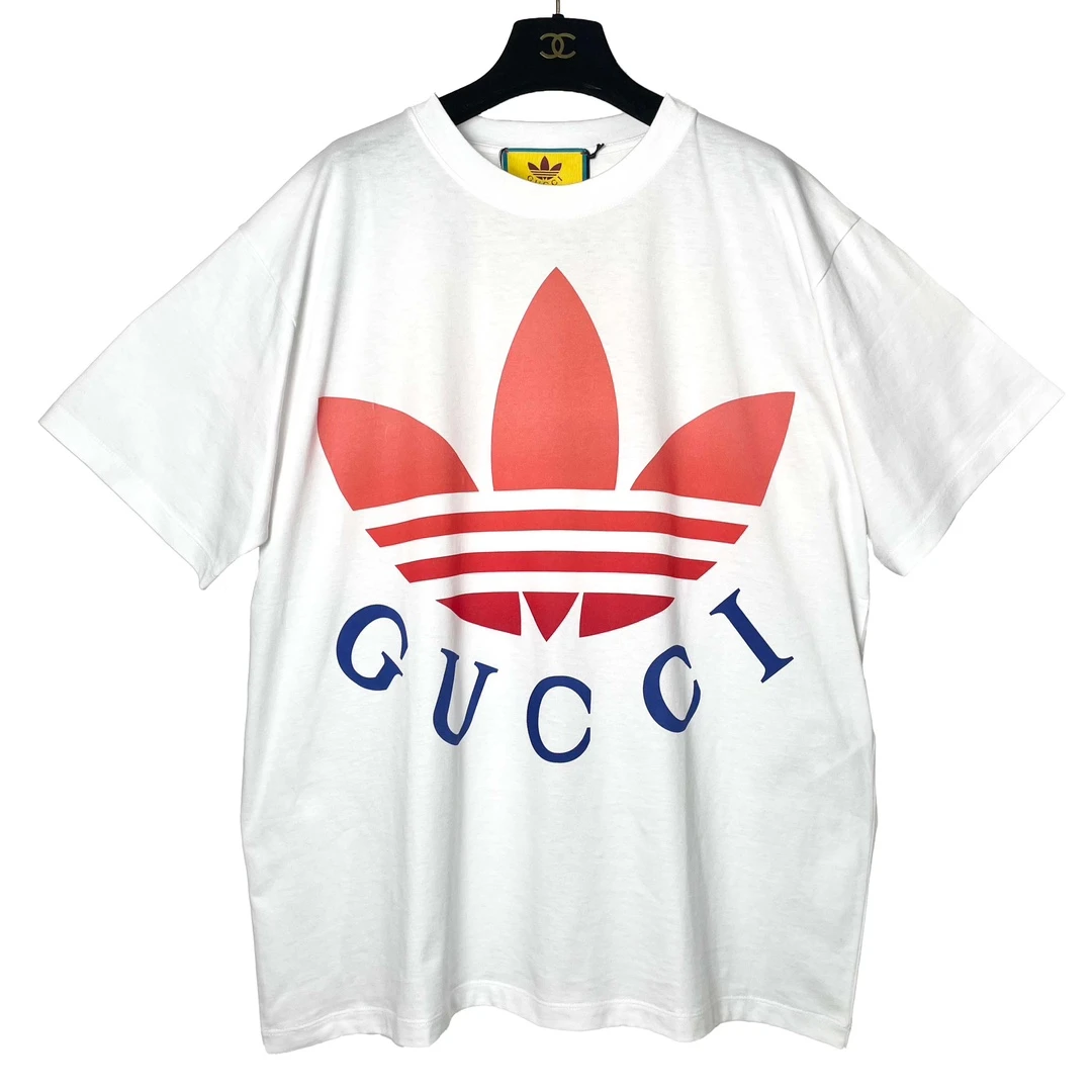 全新未使用 GUCCI/古驰 青奢荟/m码/白色休闲联名款短袖T恤/42901
