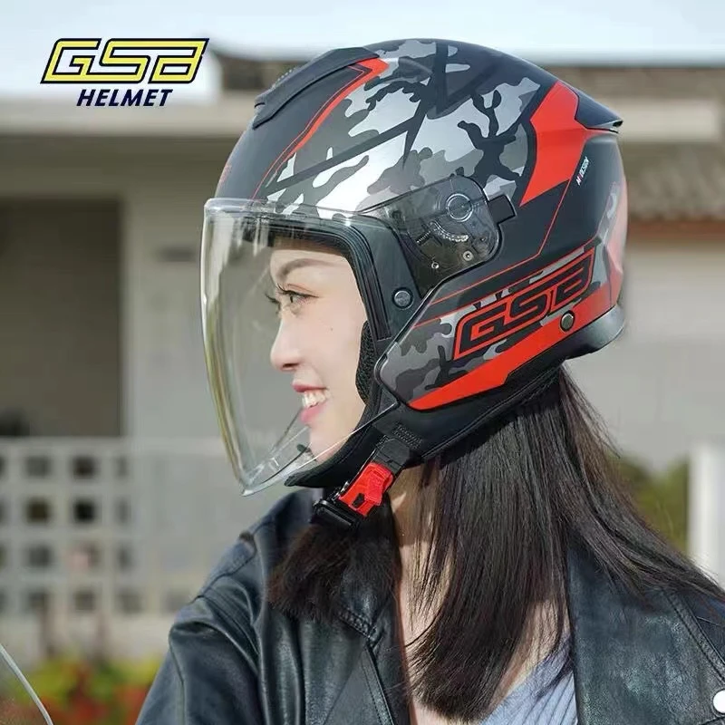 GSB268半盔摩托车头盔男女四季通用安全个性