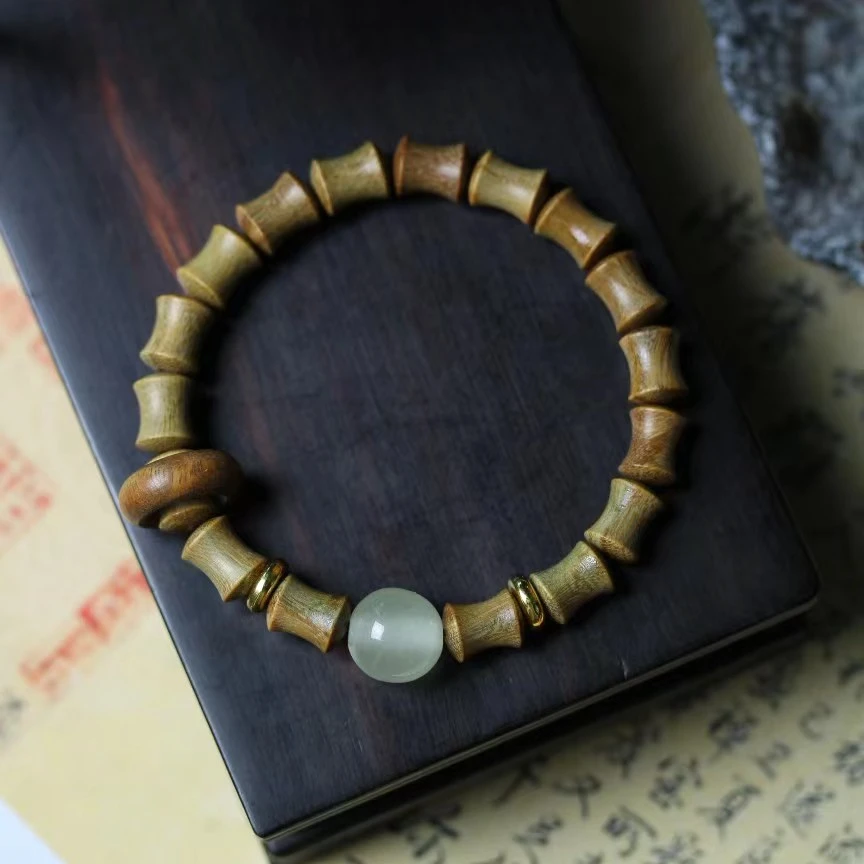 绿竹节手串古风简约国风单圈手串个性经典时尚