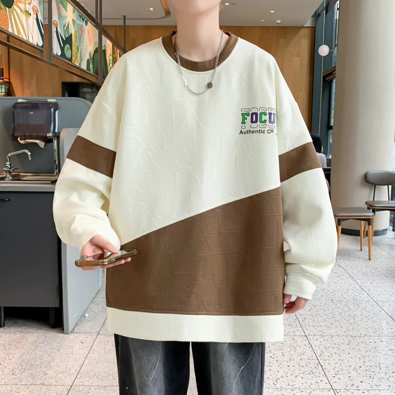 潮森罗秋季新款青少年学生男士运动时尚潮流卫衣痞帅休闲港风印花